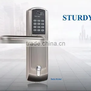 Wholesale Digital Keypad Card Electrical Hotel Door Lever Lock thumbnail-1