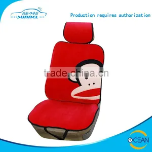 Customized Warm and Soft Micro Fibre Material Fur Car Seat Cushion With Cartoon Embroidery thumbnail-2