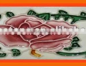 Hand Made Ceramic Flower Border Tiles thumbnail-1