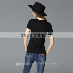 Wholesale Slim Fit Blank T-shirt Women Short-sleeve t Shirt Design thumbnail-4