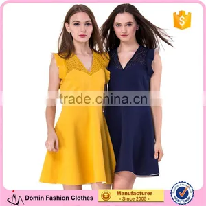 Free Sample 2017 Latest Sleeveless Summer Dress Plain Designs Photos thumbnail-1