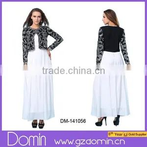 Ladies Fashion Heavy Long Sleeve Sequin Beaded Top thumbnail-1