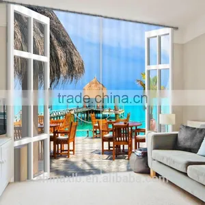 New Design 100% Polyester 3D Printed Digital Curtain for Window thumbnail-1