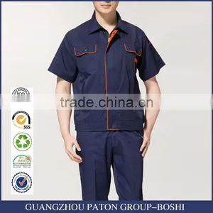 Short-sleeved Navy Blue Work Clothes Factory Workshop Suit thumbnail-1