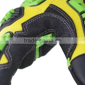 CE EN388 4131 High Visibility Smart Phone Sensitive Gloves Impact Gloves Anti Slip Safety Drilling Shock Absorption Work Gloves thumbnail-3
