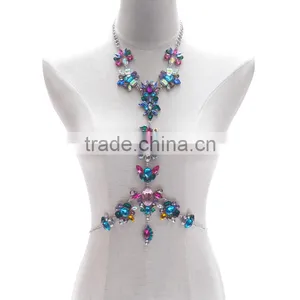 Full Luxury Crystal Gems Fashion Body Chain Jewelry for Women thumbnail-1