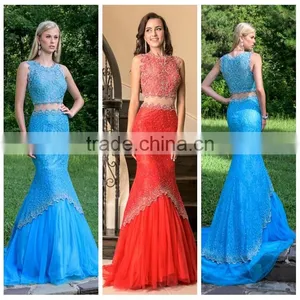 Lace Designs High Neck off Shoulder Evening Dress Woman thumbnail-1