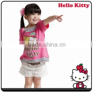 New 2014 Baby Girls Hllo Kitty Hot Pink t Shirts Baby Summer Clothing thumbnail-1
