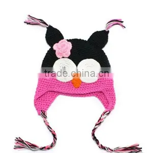 Fashion Pattern Free Baby Handmade Owl Crochet Hat thumbnail-3