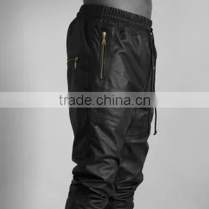 Red Mens Jogging SweatPants Lambskin thumbnail-1
