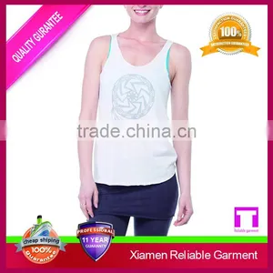 China Supplier Wholesale Beautiful Women Sports Vest Plain Gym Vest thumbnail-1