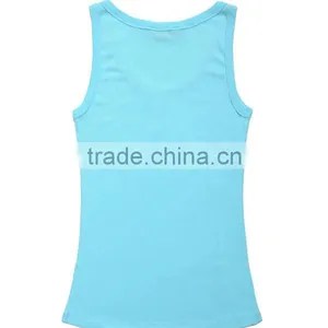 Men 100% Cotton Plain Single Undershirt Sleeveless Shirt Vest Tank Top thumbnail-2