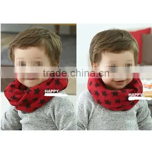 Korean Style Lovely Winter Warm Acrylic Five-pointed Star Pattern Fashion Baby Scarf Kids Infinity Scarf thumbnail-5