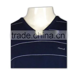 ISO9001/BSCI Manufature Embroidery Navy Blue Sleeveless Striped Sweater Vest thumbnail-3