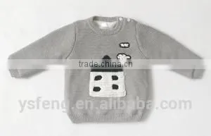 Cartoon House Pattern Cute Design Baby Boy Sweater thumbnail-5