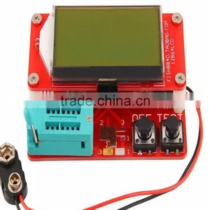 Mega328 Transistor Tester Diode Triode Inductor Capacitance ESR Meter Digital Led MOS NPN Tester Meter 12864 Graphic DC 9V thumbnail-1