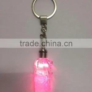 New Arrival Crystal Singapore Merlion Model With LED Keychain For Souvenirs Gifts KJJ-03 thumbnail-3