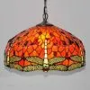 Tiffany Chandelier Classic European Art of Dragonfly Pattern Pastoral Personality Den Restaurant Chandelier thumbnail-1
