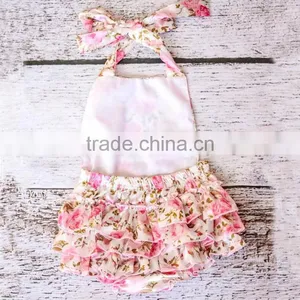 Baby Girls One-pieces Floral Romper Jumpsuit Jumper Outfit Clothes thumbnail-3