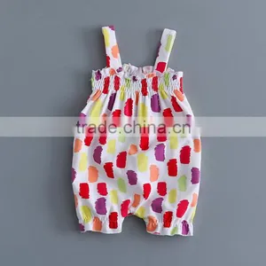 Summer Girls Baby Floral Romper Clothes Newborn Baby Printed Jumpsuit thumbnail-3
