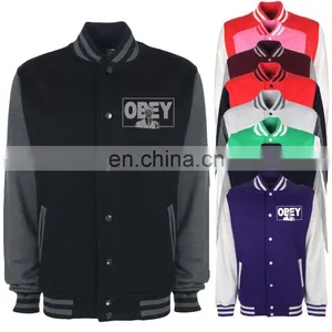 Varsity Letterman, College Baseball Cotton Jacket With Leather Sleeves thumbnail-3