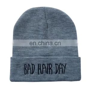 Qianzun Orange and Blue Beanie Hat With Pom Pom thumbnail-4