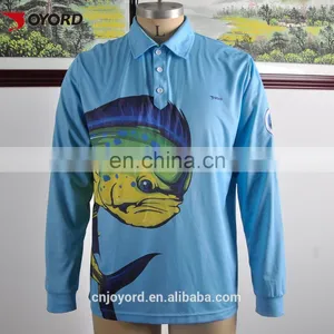 Cheap Sublimated Polyester Fishing Shirts UV Fishing Shirt thumbnail-1