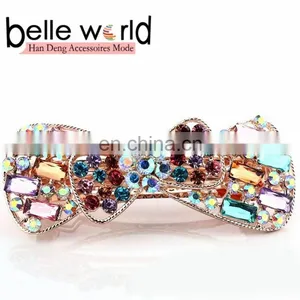 2015 Latest Fashion Bow Rhinestone Barrette Hair Clip thumbnail-1