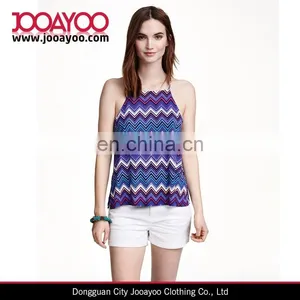 Narrow Shoulder Straps Yarn Dyed Tank Top Wide-cut Camisole Top thumbnail-1