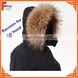 Real Raccoon Fur Collar for Down Coat thumbnail-1