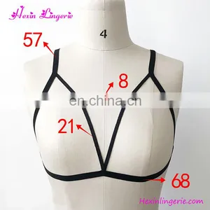 Fashionable Black Women Bra Harness Top Elastic Bralette Sexy thumbnail-3