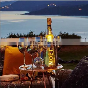 Golden Acrylic/Plastic Moet Champagne Glasses thumbnail-4