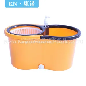 360 Rotation Spin Mop With 2 Mop Heads SS Bucket Reusable Magic Mop Heads thumbnail-1