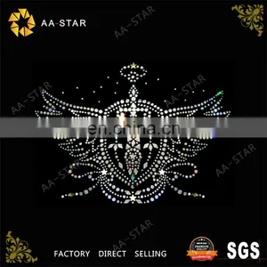Hot Sale Bling Rhinestone Transfer Iron on Angel Wings thumbnail-1
