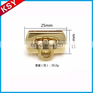 Best Selling Press Bag Briefcase Handbag Fashion Metal Gold Turn Lock For Bags Hardware thumbnail-2