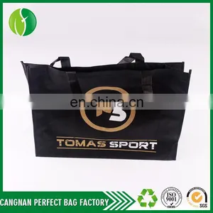 Top Quality Eye-catching Black Bulk Cheap Nonwoven Custom Utility Tote Bag thumbnail-4