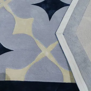Geometric Rug Comfortable Hand Tufted Carpet for Bedroom Carpet thumbnail-4