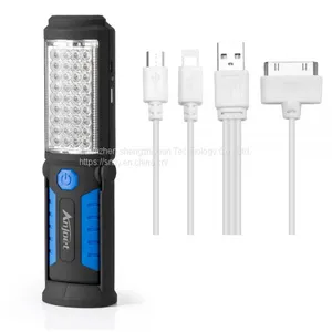Portable Light 36 + 5 LED Flashlight USB Charging Work Light Magnetic + HOOK + Mobile Power for Can Help Phone Charge thumbnail-2