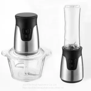 300W/500W Double Speed SUS304 2-in-1 Food Processor Electrical 600ml Blender Juicer and 2L Meat Grinder Chopper thumbnail-1