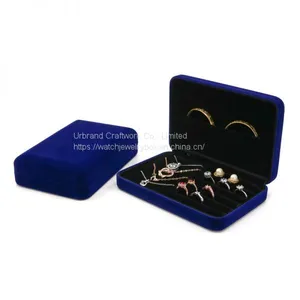 Velvet Jewelry Box Storage Box High-end Exquisite Earrings Ring Bracelet Necklace Simple Portable Small Jewelry Box thumbnail-4