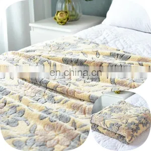 100% Polyester 3D Flower Printed Flannel Fleece Blanket thumbnail-3
