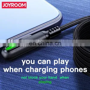 JOYROOM 90 Degree Right Angle Gaming USB Cable LED Nylon Braided Sync Charge Double USB Data Cable thumbnail-6