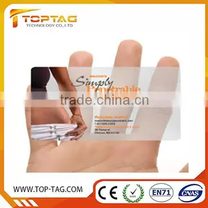 High Quality Hot Sale Clear Plastic Business Card / Transparent Plastic Business Card Free Sample thumbnail-2