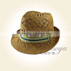2015 Spring Paper Straw Hat Unisex Top Hat Dobby Handmade Hat thumbnail-1