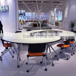 Aluminium Alloy Leg Wooden Folding Conference Table HD13B thumbnail-5