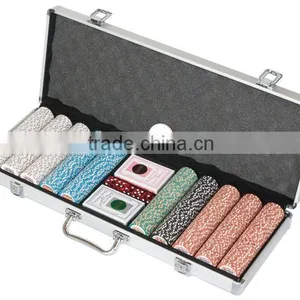 1000pcs Dice Poker Chip Set in Silver Round Corner Aluminum Case for Casino thumbnail-3