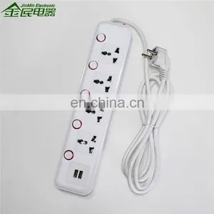 2022 Hot- Sale 4 Way Universal Extension Cord Socket With Switch thumbnail-5