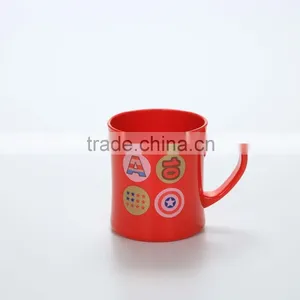 Reusable Hot Sell Cartoon Red Plastic Cups With Lid and Handle thumbnail-4