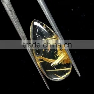 Natural Yellow Rutile Cabs Stone Wire Wrapped Rutile / Smooth Rutile thumbnail-2