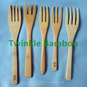 Bamboo Forks Wholesale Reusable Bamboo Fork Bamboo Spoon Fork Knife Set Sale thumbnail-1